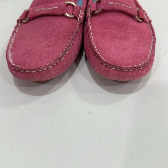 France’s Valentine Charlie Loafer pink suede drivers size 6 1/2 - Picture 5 of 10